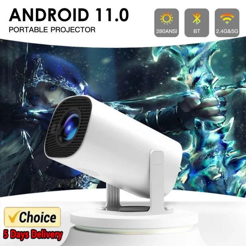 P30 Smart Mini Projector Android 11 WiFi6 Support 4K 1080P BT5.0 Projector 1280*720P Home Cinema Portable Projector